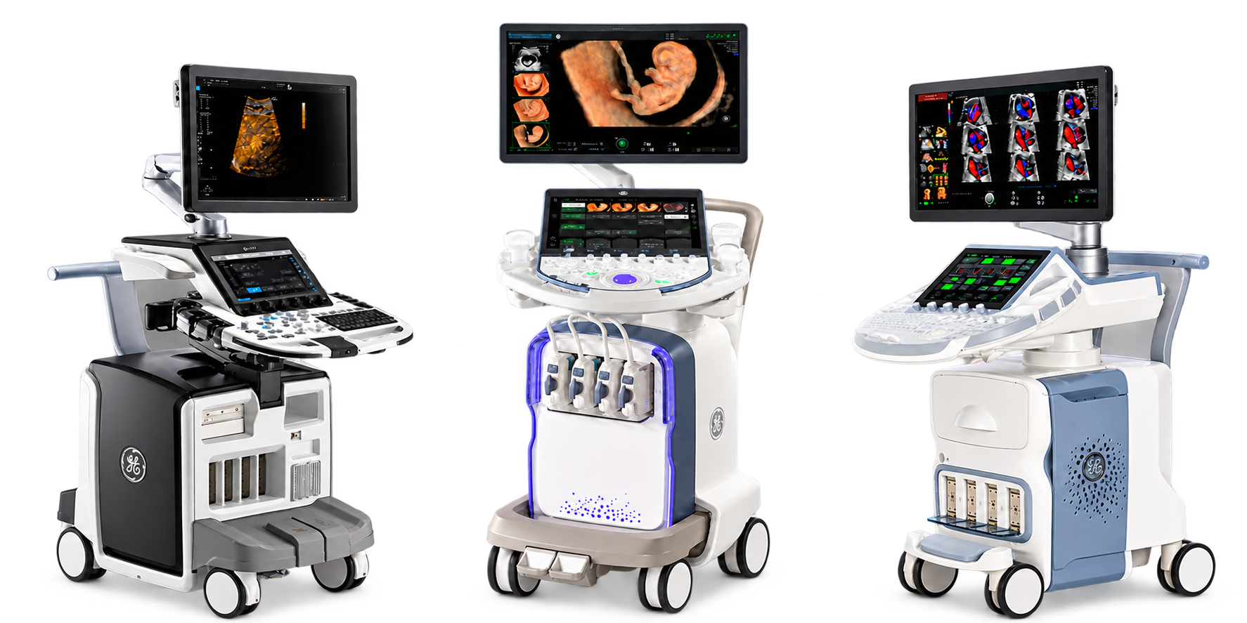 GE LOGIQ E10, Voluson Expert 22 and Voluson E10 ultrasound systems